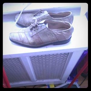 Mens sz 9.5 geniune leather snake skin shoes